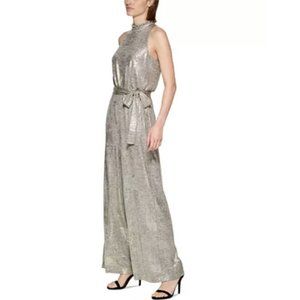Vince Camuto Metallic Ruffled Jumpsuit - Size 14